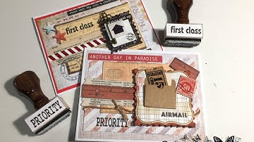 Create Mail Art using Office Stamps from Simply Stamps