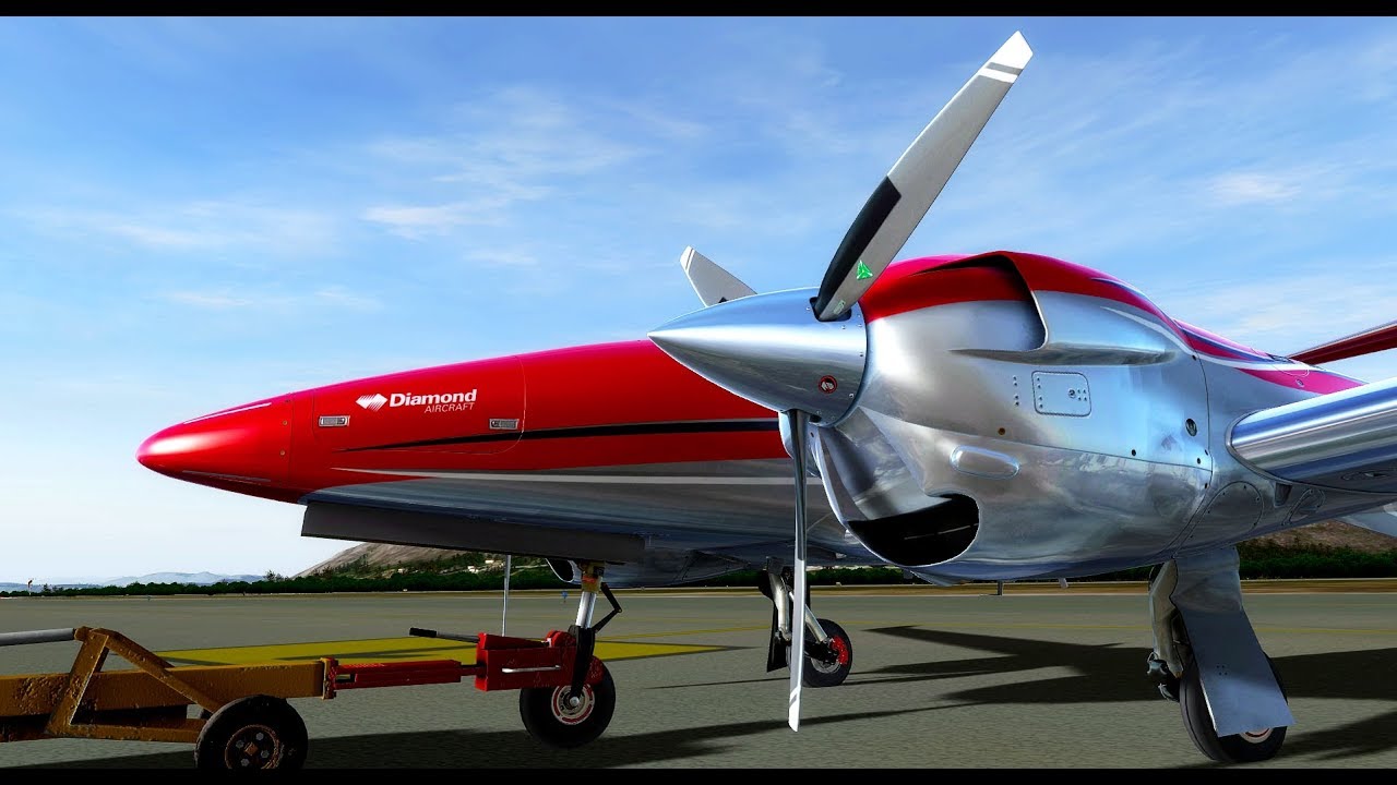First flight on Diamond Aircraft DA62 P3D4 YouTube