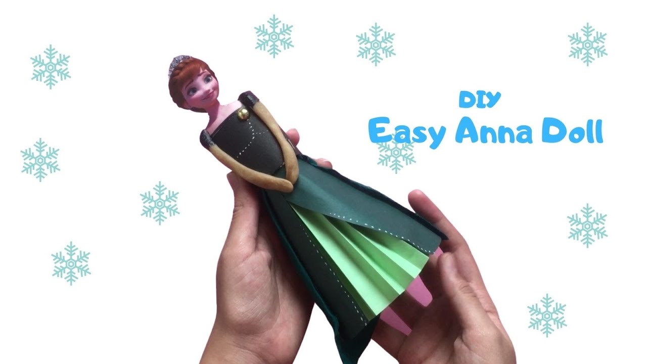 Diy Anna Doll From Frozen 2 | Easy Frozen Paper Craft | Make Your Own 3D Anna Doll