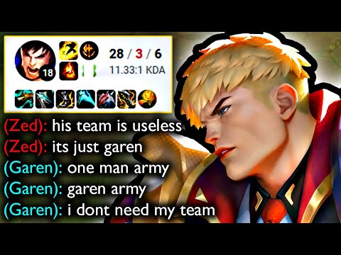 GAREN NEEDS NO TEAM.