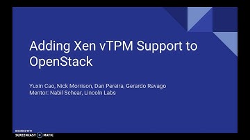 Adding Xen VTPM Support to OpenStack