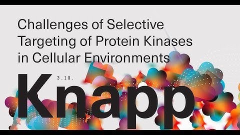 MENDEL LECTURES / Stefan Knapp / 3.10.2019