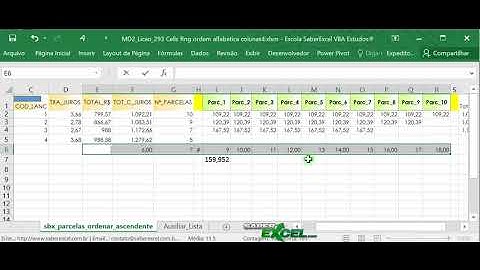 CURSO EXCEL VBA PLANLHA EXERCICIO DE PROGRAMAÇÃO 293 Celulas e Range Calcula Parcelas Colunas 4