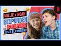 Millie Bobby Brown y Noah Schnapp en la silla del estilista | Stranger Things