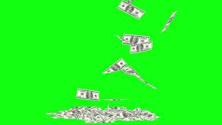 money falling green screen no copyright video footage