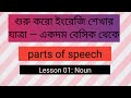 সহজে বাংলায় শিখে ফেলো parts of speech | Noun | Basic english grammer course in bangla