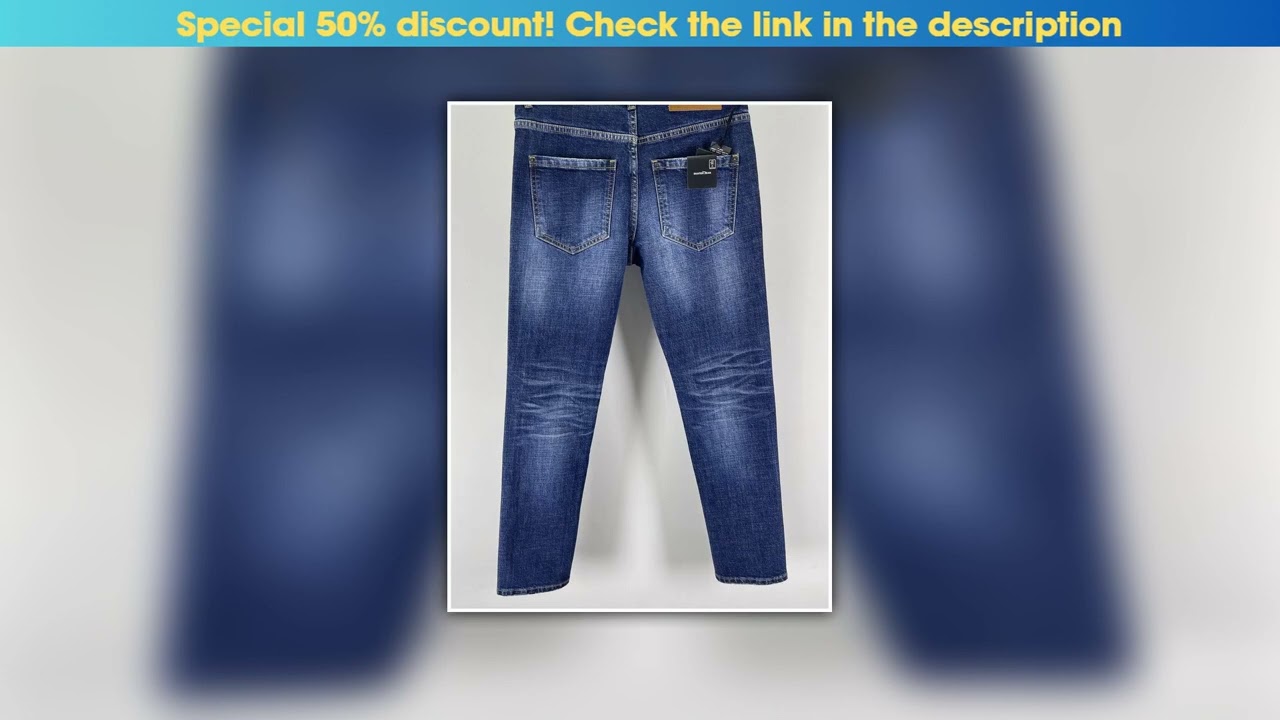 New Arrival 2025 Autumn New Men's Jeans Washed Grinding Holes Patch Paint Three-dimensional Cutting