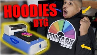 HOW TO PRINT ON HOODIES! w/ DTG! *PROCESS*
