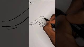How to draw a beautiful sea wave 🌊🔥||very easy sea wave drawing tutorial||#shorts