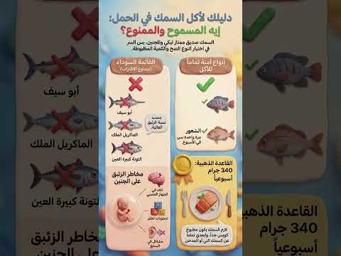 هل السمك خطر على الحامل؟ الإجابة هتفاجئك! 🐟🤰