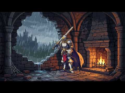 Rainy Castle Nights - Fireplace Ambience for Study & Sleep