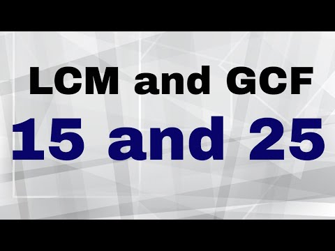 Video: 25 və 25-in GCF nədir?