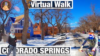 Colorado Springs Colorado College & Historic North End - Walking Tours for Treadmill - 4K City Walks