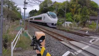 5M E657系K9編成 特別急行ひたち5号いわき行き 古鍛冶踏切通過