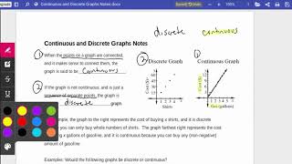 Continuous and Discrete Graphs Notes