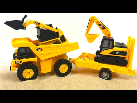 CAT Tough Rigs 2 Pack-Dump Truck & Excavator Yellow Caterpillar 82053 Construction Vehicles 