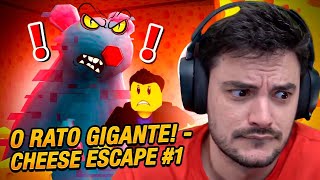 FELIPE NETO FUGIU DE UM RATO GIGANTE NO ROBLOX - CHEESE ESCAPE #1