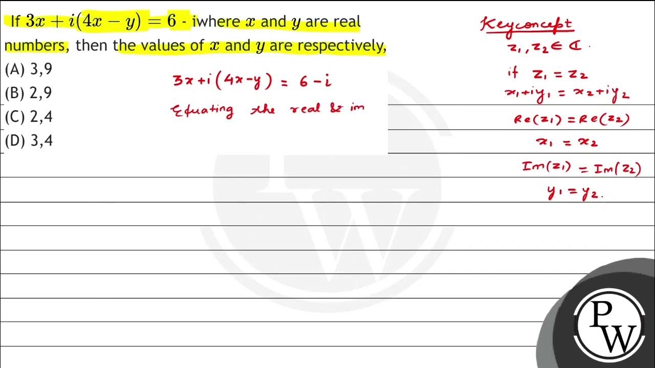 If \( 3 x+i(4 xy)=6 \) iwhere \( x \) and \( y \) are real numbers