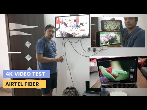 Airtel Xstream Fiber Multiple device speed Test | 40 mbps 4K Test