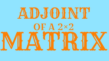 Adjoint of a 2×2 matrix