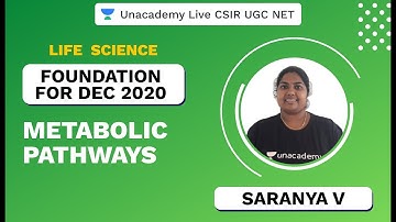 Foundation Dec 2020 | Metabolic Pathways | Life Science | CSIR UGC NET 2020 | Saranya | Unacademy