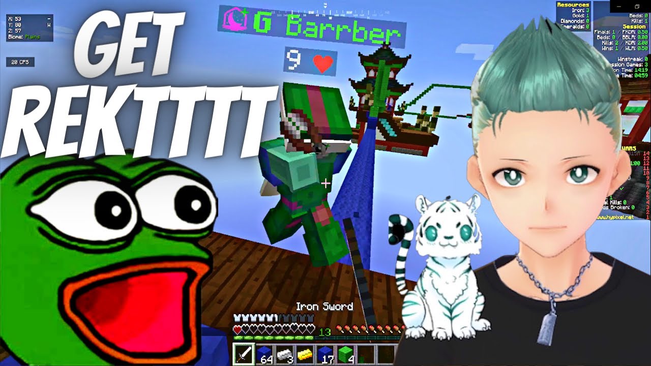 Minecraft But we come in CLUTCH on Hypixel BEDWARS 😱 EP2 (stream highlights)