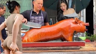 This is definitely a master roast pork seller, his first bite never misses, causing a sensation.