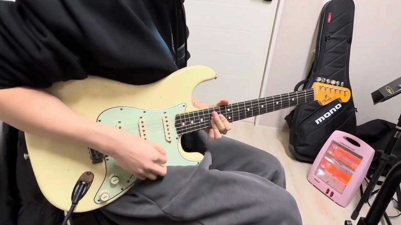 레슨중에 제자의 one chord funk solo