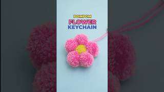 Pom Pom Keychain 🌸🔑 | DIY Cute Keychain | Easy Handmade Craft #Shorts