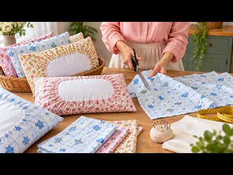 Snap-On Pillowcase! You've Never Seen Anything This Easy Before! Sew it in 5 Minutes!