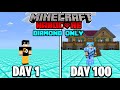 I Survived 100 Days in Diamond Only World in Minecraft Hardcore (Hindi) - Part 1