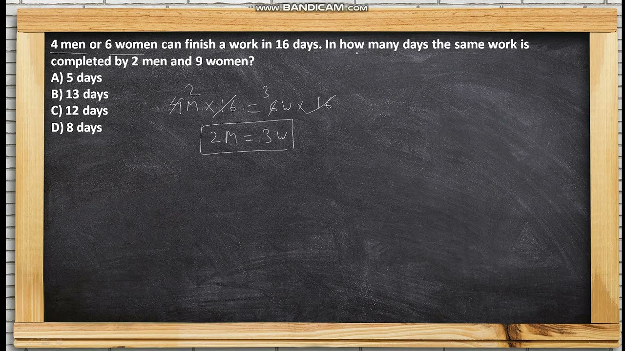 4 Men Or 6 Women Can Finish A Work In 16 Days In How Many Days The 4-men-or-6-women-can-finish-a-work-in-16-days-in-how-many-days-the