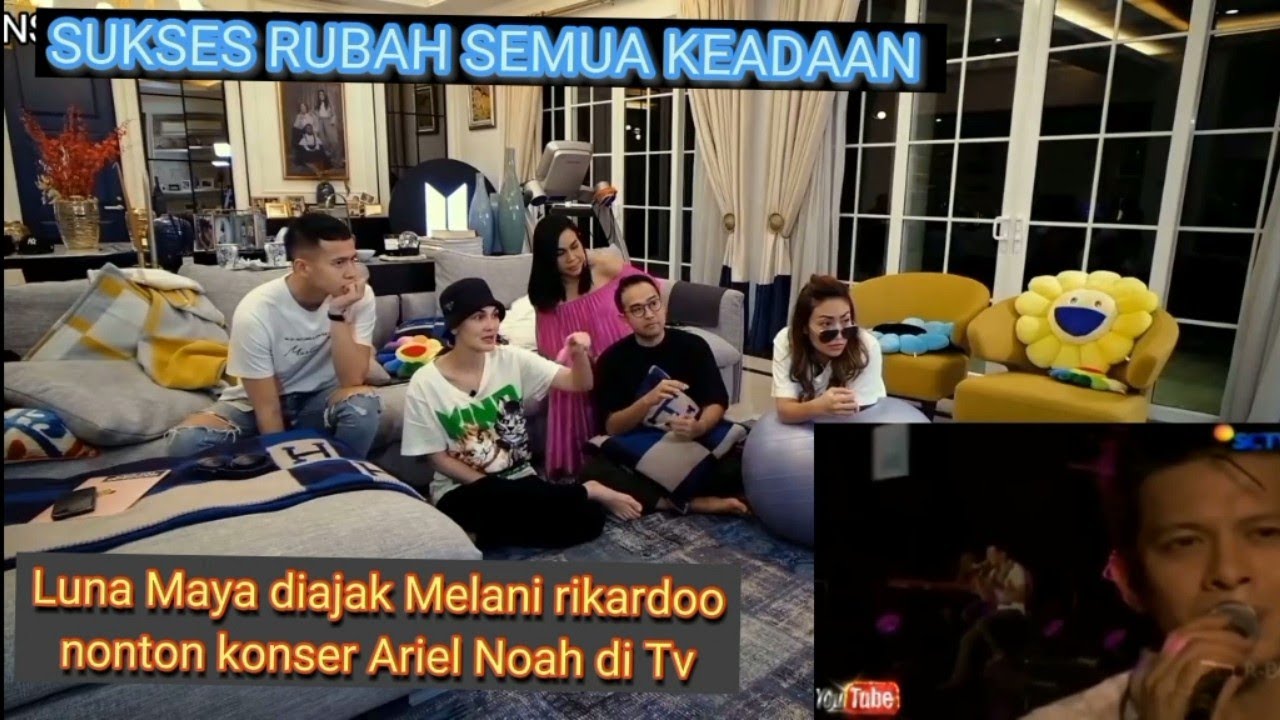 Luna Maya Nobar Live Ariel Noah di Tv