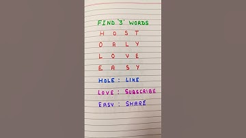 find 3 words 🤔🔎#shorts #trending #art #writing #puzzle #challenge