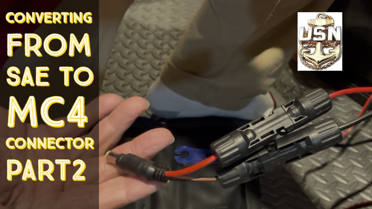Harbor Freight Solar Panel How to Convert from SAE to MC4 Part 2