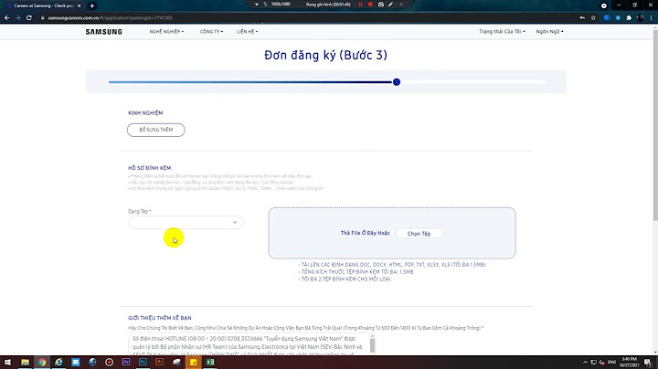 Hướng dẫn làm hồ sơ xin việc samsung năm 2024