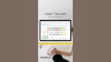 Habit Tracker Google Sheets Template, Productivity Planer Spreadsheet, Weekly Monthly Goal Planner
