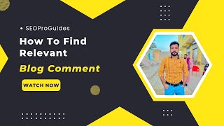 How To Create Blog Comment Backlinks | Relevant Blog Comments | SEO Tutorial |