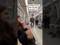 Toplu taşımada sürpriz etkinlik😂#metro #komikvideo #oyunhavası #spontaneousfun #trendingshorts #dans