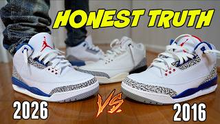 HONEST TRUTH JORDAN 3 TRUE BLUE 2016 VS 2026 | SIZING, COMFORT, QUALITY