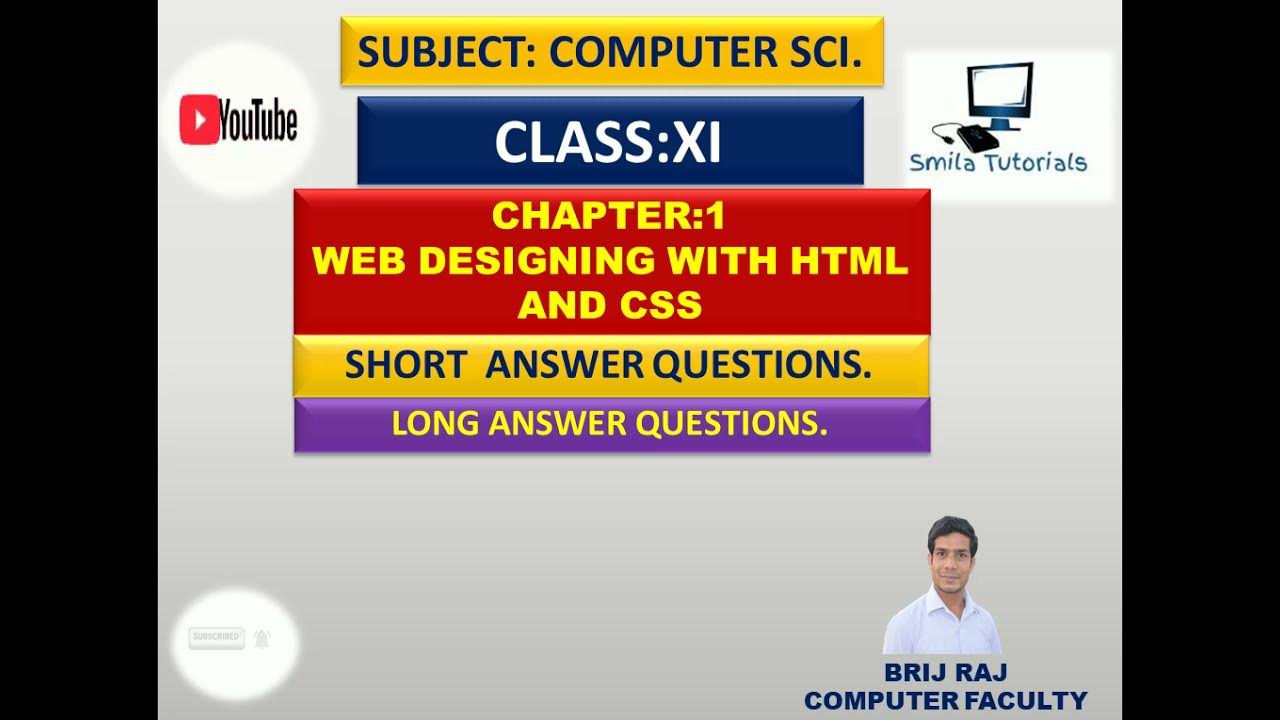 11th Class Ch-1 Web Designing with HTML and CSS ( Short and Long Answer ...