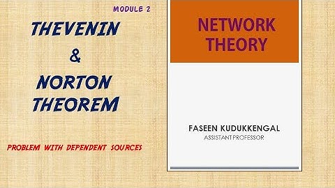 EC201 | ECT205 - NETWORK THEORY - THEVENIN