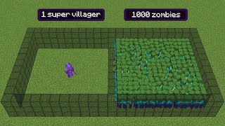 1000 zombies vs 1 super villager (but villager has all effects) screenshot 2