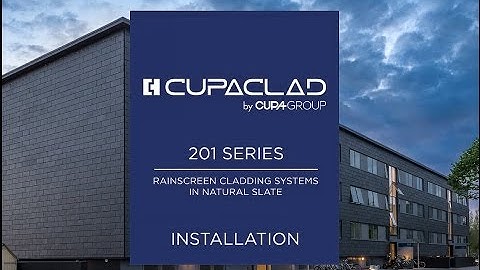 Installation of a rainscreen cladding with visible fixing (CUPACLAD 201 Vanguard)
