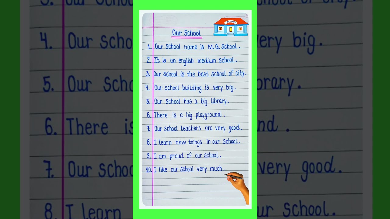 Our School 10 Lines Essay In English This Video Is All About L My