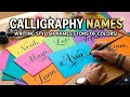 Names on Sheets | Colour your Names | Find Your Beautiful Name | Calligraphy