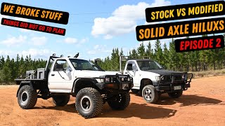 Stock vs Modified Hilux! How capable is a stock 4wd? Solid Axle Hilux Build (Ep 2)