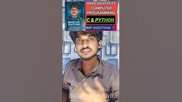 C & PYTHON Computer Programming Questions‼️#annauniversity #1stsemester #cs25c01 #cs25c02 #c #python