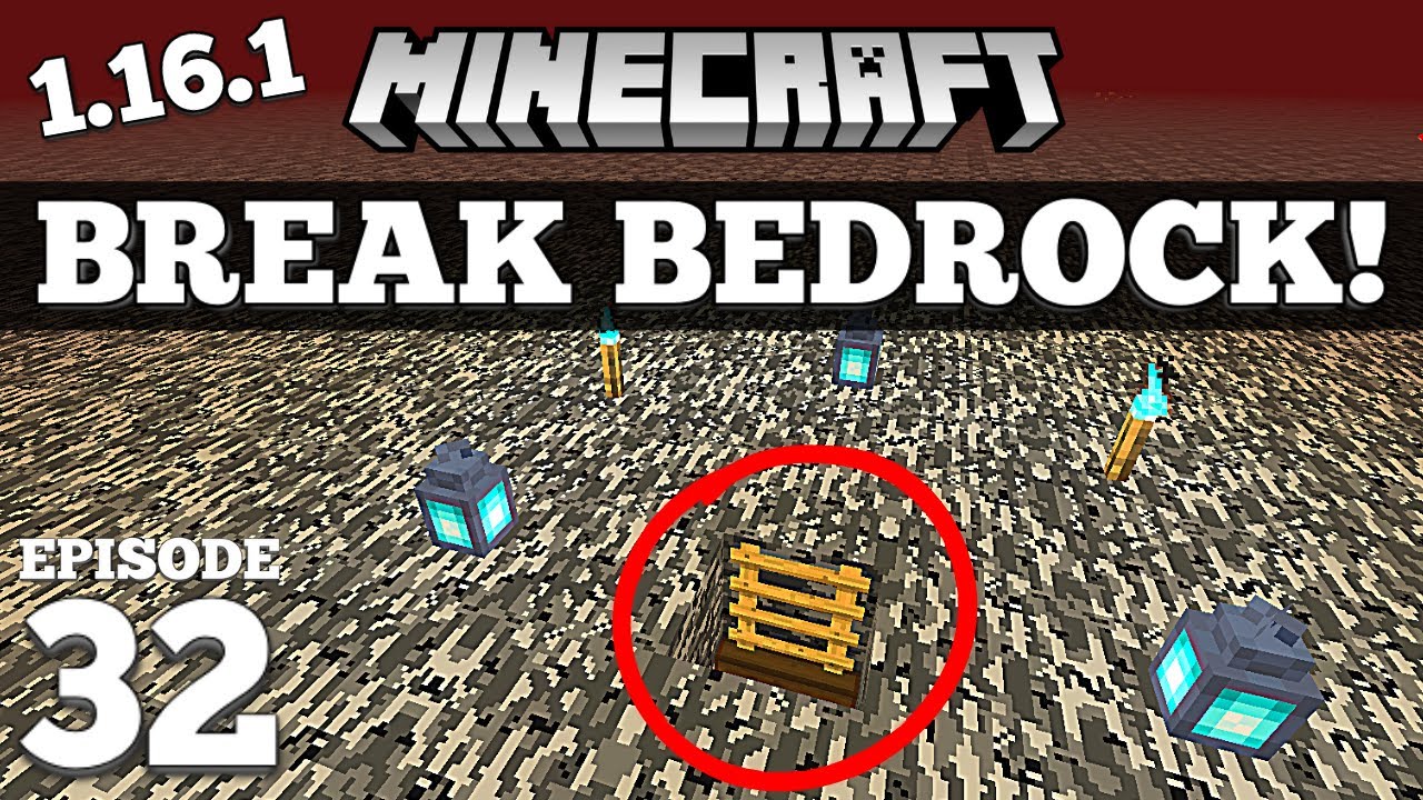 How To Break Bedrock Minecraft 1.16.1! EASY! #32 - YouTube