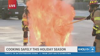 Firefighters show how to avoid Thanksgiving turkey fryer disasters